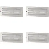 QAZQA Set van 4 moderne inbouwlampen staal IP44 - Hurricane