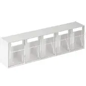 Lockweiler Opbergbakstelling | H164xB600xD134mm | 5 x C | kunststof wit | 1 stuk - 1500513 - 1500513