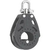 Harken Carbon Single Swivel Pulley 29 Mm Zwart
