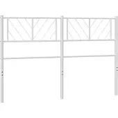 vidaXL Vervangend hoofdbord 135 cm metaal wit