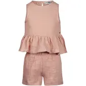 Koko Noko mouwloze top + korte broek roze Set Meisjes Katoen Ronde hals - maat 140