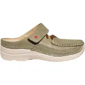 Wolky Instapper Women Roll Slipper Fantastic Leather Sage Green-Schoenmaat 38