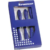 Promat /Tecwerk Schroevendraaierset | 6-delig TORX | meercomponentengrepen | ronde kling - 4000827133