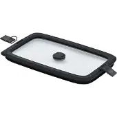 Rösle FLEXX 2GO vacuümdeksel, vierkant, met clips, 26x16,2 cm, 1,5 liter