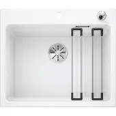 BLANCO ETAGON 6, SILGRANIT PuraDur, wit, met afvoerbediening, inclusief accessoires