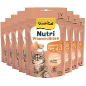 GimCat 8x Kattensnack Nutri Vitamin Bites 40 Gr