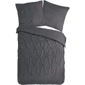 Pure Dekbedovertrek Micropercal Elegance - anthracite 140x200/220cm