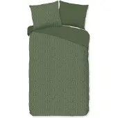 Muller Textil dekbedovertrek Groningen - Groen - Microvezel - 140x220