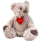 Zentrada Love Beer Bear - Zittend Met Klein Hartje - Liefde - Cadeau - Valentijn - 22cm