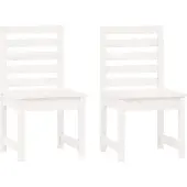 Syfax Tuinstoelen 2 st 50x48x91,5 cm massief grenenhout wit