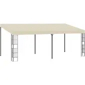 Syfax Wandprieel 3x6 m stof crèmekleurig