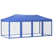 Syfax Partytent inklapbaar met zijwanden 3x6 m blauw