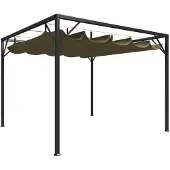 Syfax Tuinprieel met uittrekbaar dak 180 g/m² 3x3 m taupe