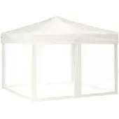 Syfax Partytent inklapbaar met zijwanden 3x3 m crèmekleurig