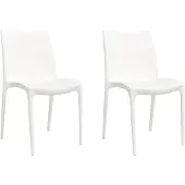 Syfax Tuinstoelen 2 st 50x46x80 cm polypropeen wit
