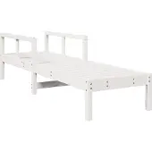 Syfax Ligstoel 199,5x62x55 cm massief grenenhout wit