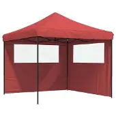 Syfax Partytent inklapbaar pop-up met 2 zijwanden bordeauxrood