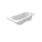 Luca Varess Trasime eenpersoons inbouwbad 170 x 75 cm acryl mat wit