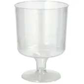 Papstar 6x Starpak, Wegwerpservies, Kunststof rood wijnglas, 0,2 l, glashelder (10 x)