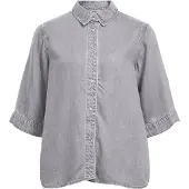 Object Blouse 'OBJFRAME' grey denim