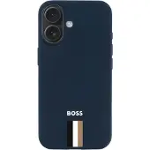BOSS Iconic Navy hoesje voor iPhone 16
