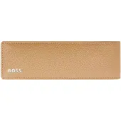 BOSS Pouch voor twee pennen van generfd leer met metalen logo