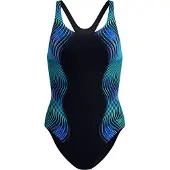 Speedo - Women's Print Medalist One Piece - Badpak 40, blauw