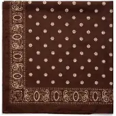 Manfield Bruin sjaaltje met beige details | Maat adult