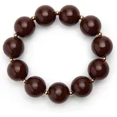 Manfield Bruine kralenarmband | Maat adult