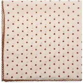Manfield Beige sjaaltje met bruine stippen | Maat adult