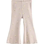 Next - Meisjes - Geribbelde legging met wijd uitlopende pijpen - Bruin