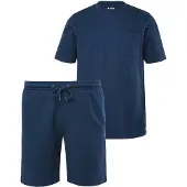 JP 1880 Regular Fit pyjama donkerblauw, Effen