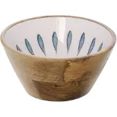 J-Line Schaal Mangohout Blauw/Wit Medium