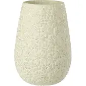 J-Line vaas Mozaïek - glas - wit/groen