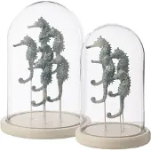 J-Line stolp Zeepaard - glas - wit/blauw - large