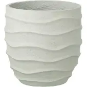 J-Line bloempot Golf + Buiten zand - steen - wit - medium