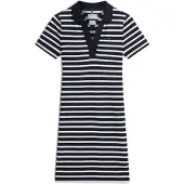 Tommy Hilfiger Jurk '1985 Slim Mini Short Sleeve' nachtblauw / wit