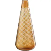 J-Line vaas - glas - goud - large