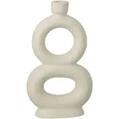 J-Line vaas Soliflore 2 Rings - steengoed - wit - large