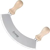 Triangle Wiegemes 17.5cm - Scherp & Stijlvol - RVS met Beukenhouten Heft