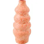 J-Line vaas - keramiek - oranje/wit - large