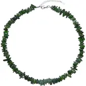 Cavill - Zilveren Halsketting met Nefriet 315 ct - 925 Sterling Zilver - Verstelbare Groene Natuurlijke Edelsteen - Tijdloos & Elegant Design