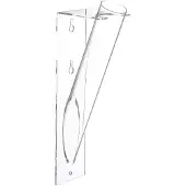 J-Line vaas Tube - kunststof - transparant - small - 2 stuks