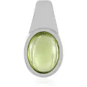 Cavill - Zilveren Hanger 925 Sterling Zilver - Peridoot Ovaal 1 406 Ct - Modern Elegant Design - Groene Edelsteen 15x8 mm