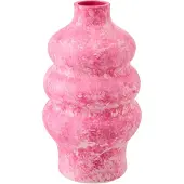J-Line vaas - keramiek - roze/wit - small