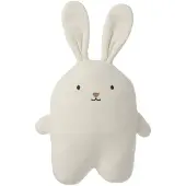 J-Line decoratie Konijn - polyester - wit - small