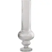 J-Line vaas Ada Geribbeld - glas - transparant - medium