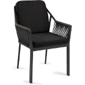 Tierra Outdoor Eettafelstoel Liv Zwart