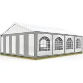 TOOLPORT Partytent 5x8 m, PE 450, grijs-wit
