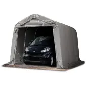 TOOLPORT Garagetent 2,4x3,6m, PVC zeil, grijs, zonder statica